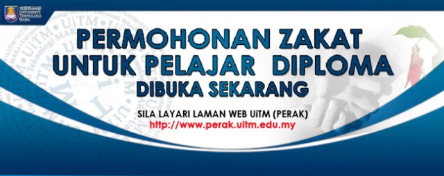 Permohonan zakat bagi pelajar Diploma sesi Septmber 2020 - Febuari 2021